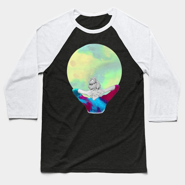 Cosmic Girl Baseball T-Shirt by ZarenBeck